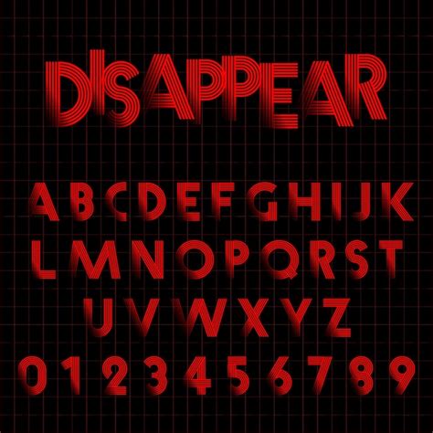alphabet font template premium vector