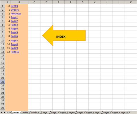 create index page  workbook hints  tips  technology