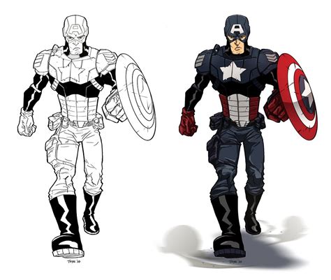 comic world captain america coloring pages