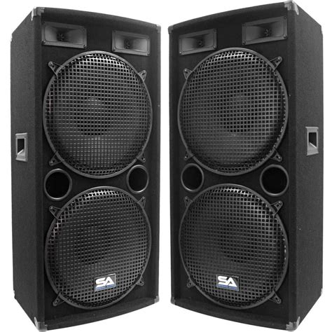 amazoncom seismic audio pair  dual  pa dj speakers  watts