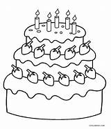 Cake Coloring Birthday Printable Cool2bkids sketch template