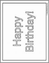 Birthday Coloring Pages Happy Banner Printable Color Colorwithfuzzy Banners Hats Choose Board Teddy Bear sketch template