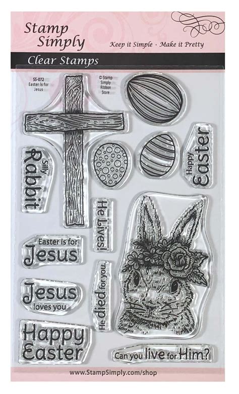 stamp simply clear stamps easter   jesus christian religious