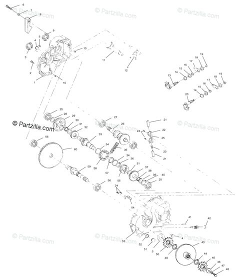 polaris atv  oem parts diagram  gearcase assembly partzillacom