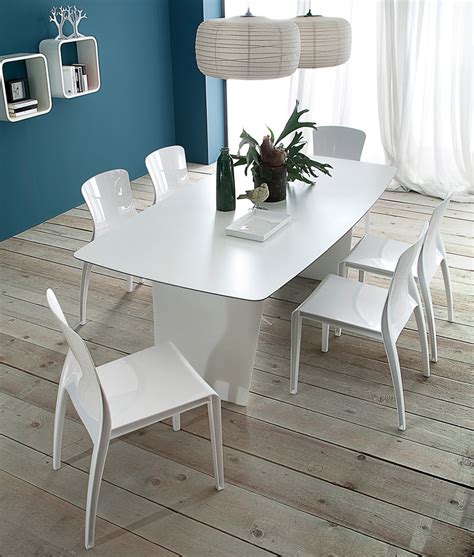 petra high gloss white rectangular dining table zuri furniture