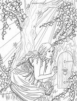 Coloring Pages Adult Fairy Mystical Fenech Fantasy Selina Mythical Elf Colouring Books Adults Fairies Elves Dragons Witch Artist Kleurplaat Sheets sketch template