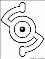 Coloring Unown Pages Pokemon Colouring Fun Color Printable sketch template