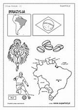 Kolorowanki Ameryki Kraje Brazylia Południowej Superkid Dzieci sketch template