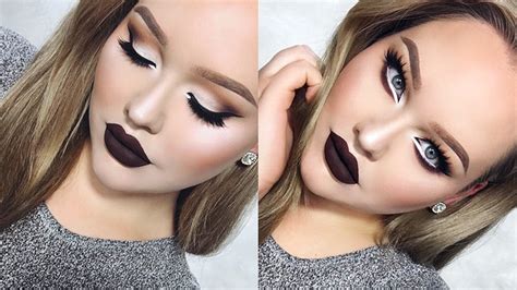 Extreme Cat Eyes And Chocolate Lips Glam Holiday Makeup