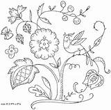 Embroidery Patterns Jacobean Crewel Hand Designs Drawing Work Pattern Stitches Floral Flickr Redwork Vintage Bordado 1975 Library Beginners Easy Embroidered sketch template