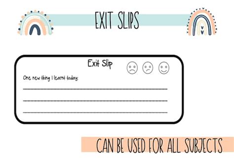 exit slip early finishers activity assessment exit ticket etsy