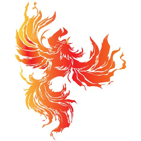 trending mighty phoenix bird logo  fiery red flame burning passion