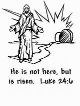 Risen Resurrection sketch template
