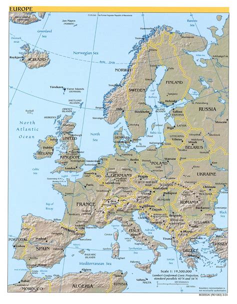 Maps Of Europe Map Of Europe In English Political