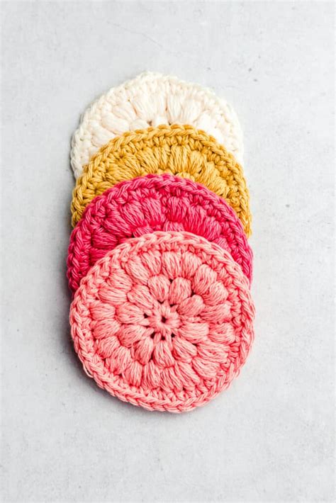 reusable cotton crochet face scrubbies  pattern sarah maker
