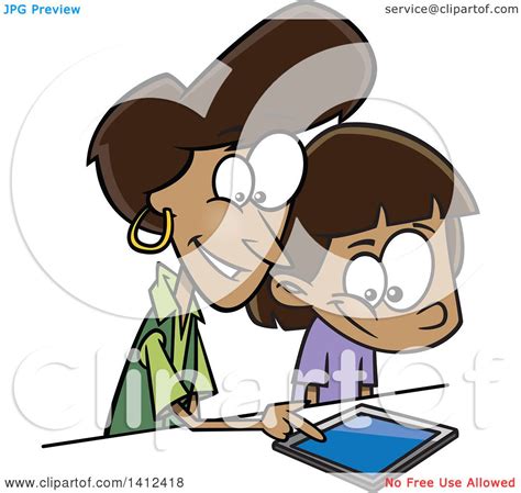 clipart of a cartoon happy african american mother