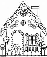 House Christmas Gingerbread Coloring Pages Drawing Kids 3d Printable Colouring Sheets Sketch Template Color Paintingvalley Drawings Choose Board sketch template