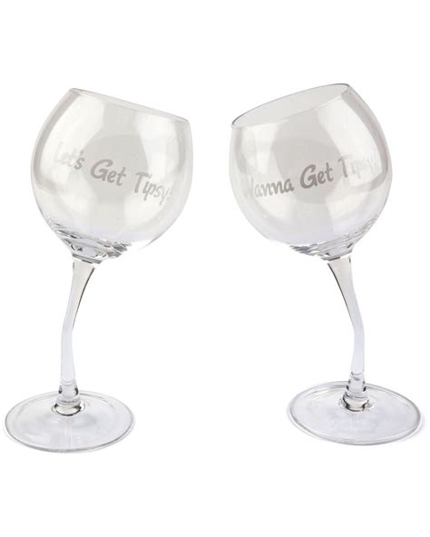 You Need To See This Set Of 2 12oz Get Tipsy Wine Glasses On Rue La La