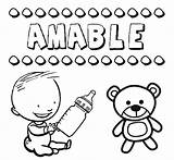 Amable Amabilidad sketch template