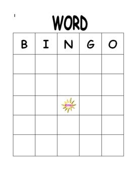 kindergarten sight word bingo printable   daleys darlings tpt