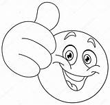Duim Omhoog Emoji Smiley Emoticon Kleurplaat Overzicht Mewarn15 Stockvector Yayayoyo sketch template