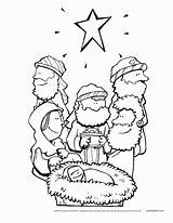 Coloring Christmas Bible Pages Story Clipart Sunday School Library sketch template
