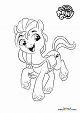 Sunny Starscout Izzy Petals Pipp Moonbow Zipp Hitch Equestria Coloringoo Trailblazer Youloveit Hasbro Mylittlepony sketch template