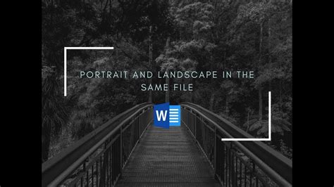 portrait  lanscape    file ms word office tips youtube