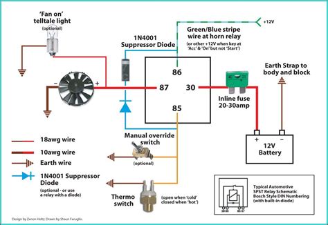 electric fan wiring diagram  relay diagrams resume examples