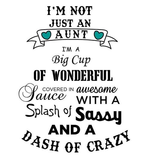 aunt t shirt splash of sassy and a dash of crazy aunt auntie quotes