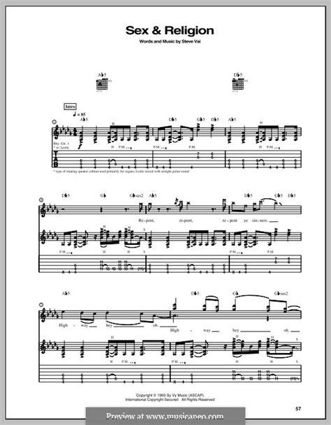 sex and religion by s vai sheet music on musicaneo