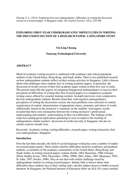 include discussion section research paper