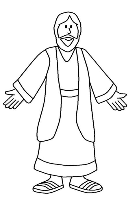 flat jesus template jesus coloring pages bible school crafts sunday