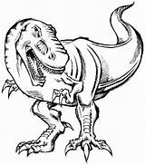 Dinosaure Jurassic Tyrannosaure sketch template