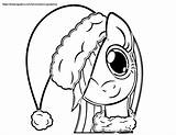 Coloring Christmas Pages Pony Little sketch template