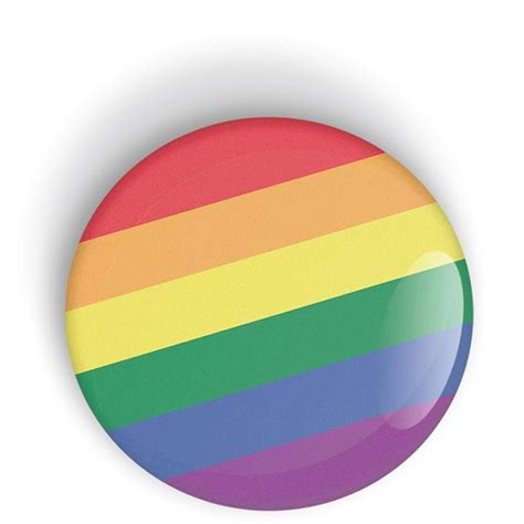 gay pride flag pin badge button or fridge magnet lgbt lgbtq