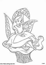 Coloring Pages Alice Wonderland Printable Kids Disney Leaf Sheets Cartoon Book Online sketch template