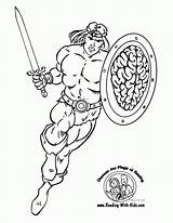 Coloring Pages Warrior Conan Hero Barbarian Spartan Rescue Heroes Color Printable Super Marvel Superhero Warriors Celtic Squad Big Az Library sketch template
