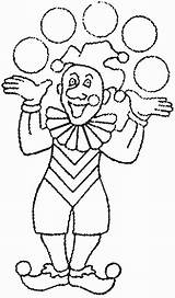Clown Juggling sketch template