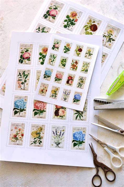 diy  gorgeous faux vintage postage stamps  diana dreams factory