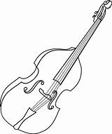 Bass Double Clipart Instrument Drawing Upright Line Vector Svg Clip Transparent String Cartoon Musical Fiddle Accordion Bed Graphics Horn Guitar sketch template