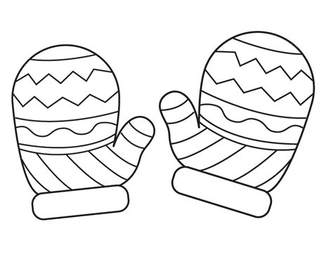 mitten coloring page coloring home