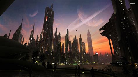 sci fi city sci fi city hd wallpaper