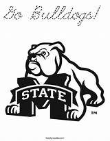 Coloring Bulldogs State Mississippi Go Beat University Usa Cursive Print Favorites Login Add Built California Twistynoodle sketch template