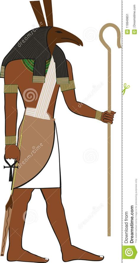 Ancient Egyptian God Seth Stock Illustration Illustration