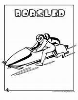 Coloring Pages Bobsled Olympic Sports Winter Kids Olympics Luge Games Bannister Keith Curling Hiver Olympische Sport Winterspelen Kleurplaten Spelen Print sketch template