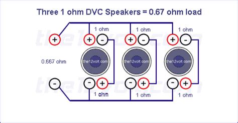 subwoofer wiring diagrams   ohm dual voice coil dvc speakers