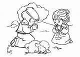Bible Coloring Pages Kids Printable Christian Character Praying Story Religious Toddlers Characters Stories Child School Clipart Sunday Drawing Children Coloring4free sketch template