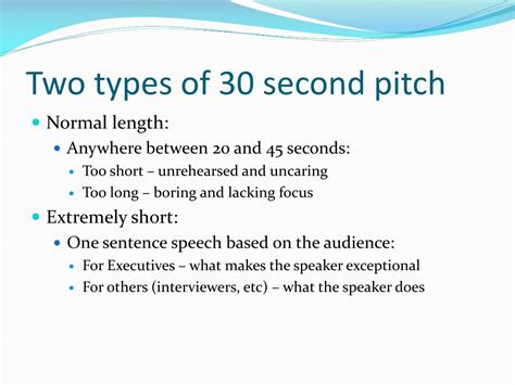 seconds elevator speech powerpoint