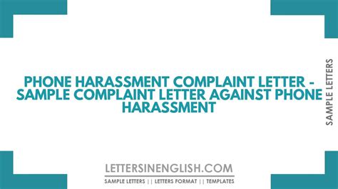 complaint letter  police station  harassment sample harassment